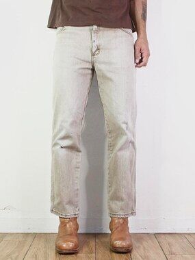 Wrangler Men's Cream and Tan Jeans